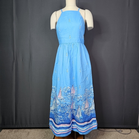 Lilly Pulitzer Charlese Halter Midi Dress - Picture 3 of 10